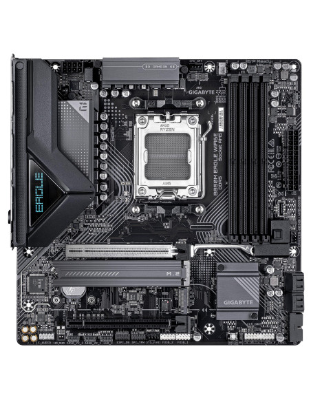 GIGABYTE B850M EAGLE WF6E pagrindinė plokštė – vaizdas iš viršaus