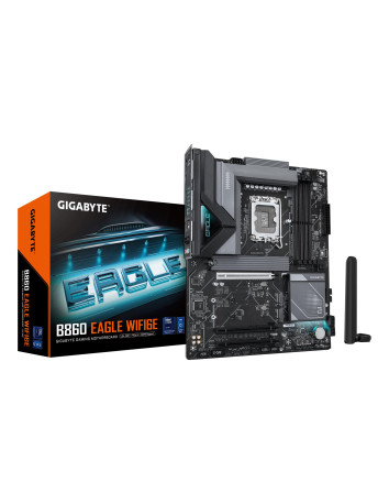 GIGABYTE B860 EAGLE WIFI6E pagrindinė plokštė – plokštė ir pakuotė
