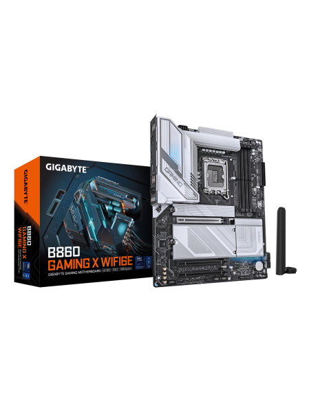 GIGABYTE B860 GAMING X WIFI6E pagrindinė plokštė – plokštė ir pakuotė