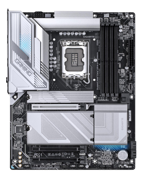 GIGABYTE B860 GAMING X WIFI6E pagrindinė plokštė – vaizdas iš viršaus