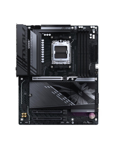 GIGABYTE B850 AORUS ELITE WIFI7 pagrindinė plokštė – vaizdas iš viršaus