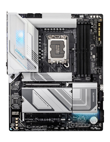 GIGABYTE Z890 GAMING X WIFI7 pagrindinė plokštė – vaizdas iš viršaus
