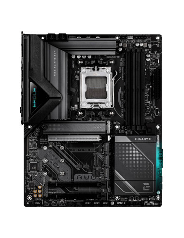 GIGABYTE X870E EAGLE WIFI7 pagrindinė plokštė – vaizdas iš viršaus