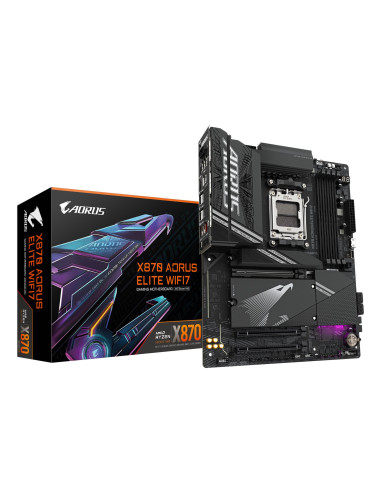 GIGABYTE X870 AORUS ELITE WIFI7 pagrindinė plokštė – plokštė ir pakuotė