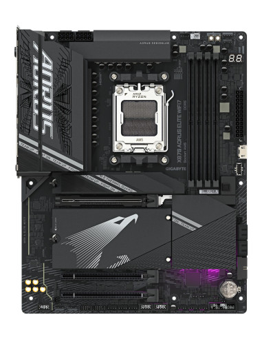 GIGABYTE X870 AORUS ELITE WIFI7 pagrindinė plokštė – vaizdas iš viršaus