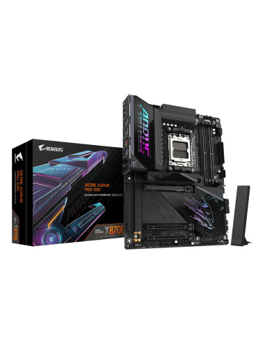 GIGABYTE X870E AORUS PRO X pagrindinė plokštė – plokštė ir pakuotė