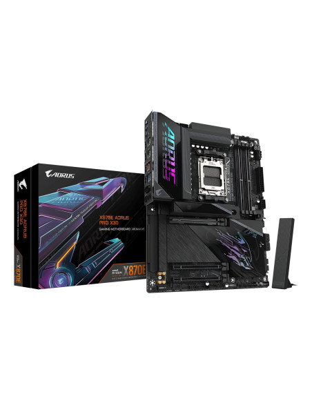 GIGABYTE X870E AORUS PRO X pagrindinė plokštė – plokštė ir pakuotė