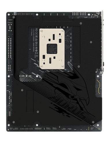 GIGABYTE X870E AORUS PRO X pagrindinė plokštė – plokštės galinė pusė