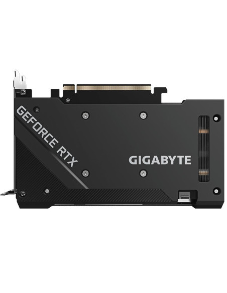 GIGABYTE GeForce RTX 3060 WINDFORCE OC 12GB vaizdo plokštė – galinė apsauginė plokštelė