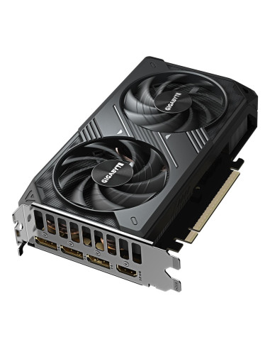 GIGABYTE GeForce RTX 5060 WINDFORCE MAX OC 8GB vaizdo plokštė – aušinimo sistemos vaizdas kampu