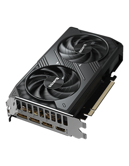 GIGABYTE GeForce RTX 5060 WINDFORCE MAX OC V2 8GB vaizdo plokštė – aušinimo sistemos vaizdas kampu