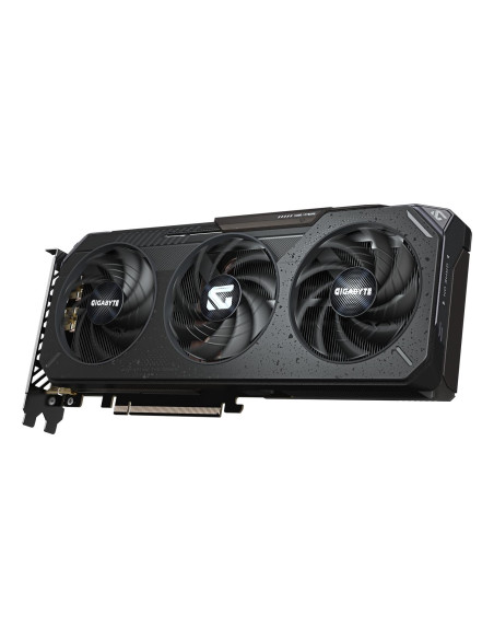 GIGABYTE Radeon RX 9060 XT GAMING OC 16GB vaizdo plokštė – ventiliatorių ir korpuso detalė