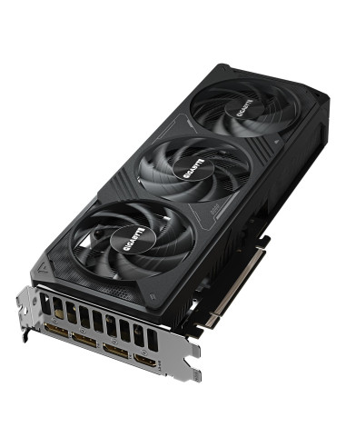 GIGABYTE GeForce RTX 5070 WINDFORCE OC 12GB vaizdo plokštė – aušinimo sistemos vaizdas kampu