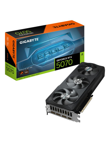 GIGABYTE GeForce RTX 5070 EAGLE OC 12GB vaizdo plokštė – vaizdo plokštė ir pakuotė