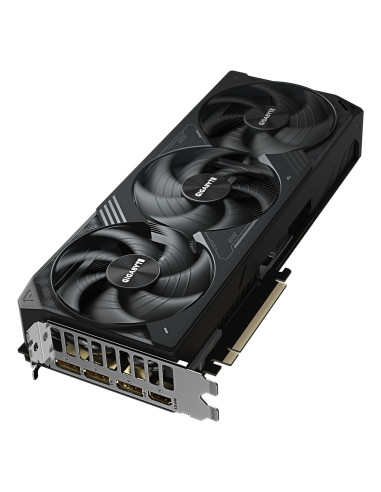 GIGABYTE GeForce RTX 5070 Ti WINDFORCE OC 16GB vaizdo plokštė – aušinimo sistemos vaizdas kampu