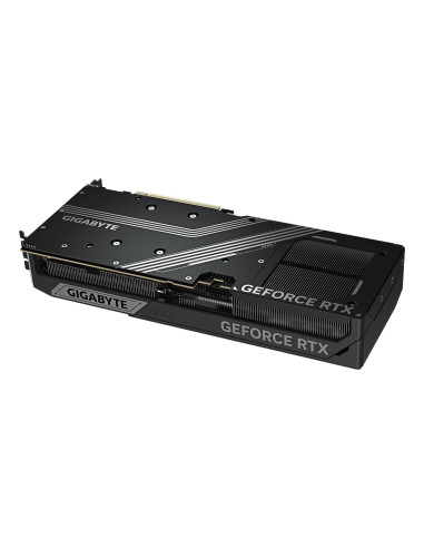 GIGABYTE GeForce RTX 5080 WINDFORCE OC V2 16GB vaizdo plokštė – galinės plokštelės vaizdas kampu
