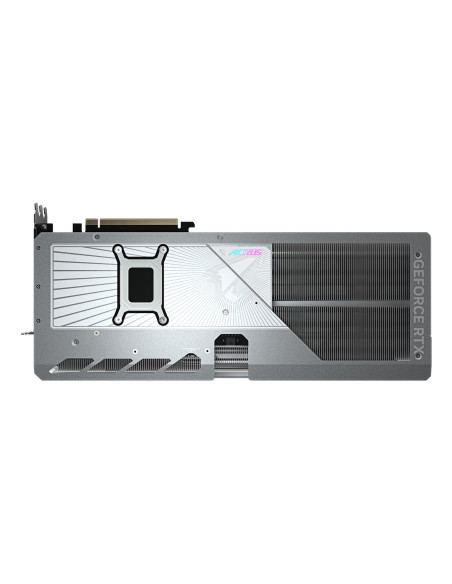 GIGABYTE AORUS GeForce RTX 5080 MASTER ICE 16GB vaizdo plokštė – galinė apsauginė plokštelė