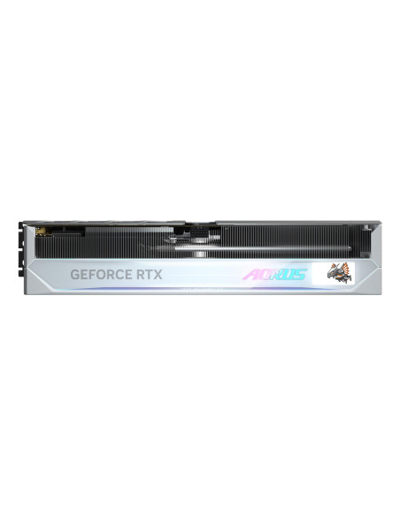 GIGABYTE AORUS GeForce RTX 5080 MASTER ICE 16GB vaizdo plokštė – šoninis vaizdas