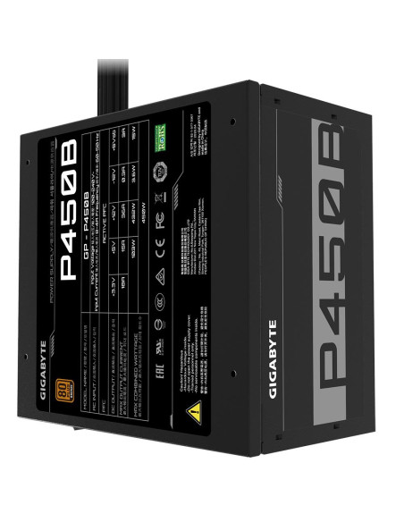 GIGABYTE P450B 450W maitinimo blokas – techninių duomenų etiketė