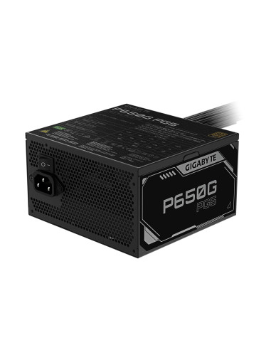 GIGABYTE P650G PG5 650W maitinimo blokas – elektros įvadas ir techninių duomenų etiketė