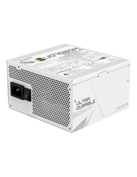 GIGABYTE UD750GM PG5 ICE 750W maitinimo blokas – elektros įvadas ir ventiliatorius