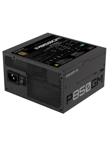GIGABYTE P850GM 850W maitinimo blokas – elektros įvadas ir ventiliatorius