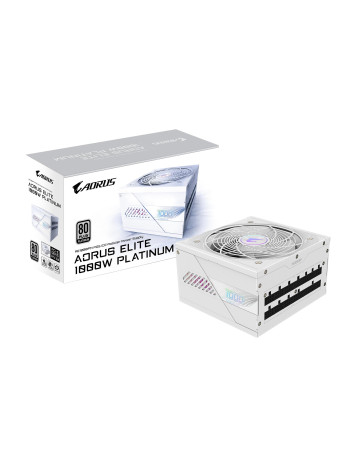 GIGABYTE AORUS ELITE AE1000PM PG5 ICE 1000W maitinimo blokas – maitinimo blokas ir pakuotė