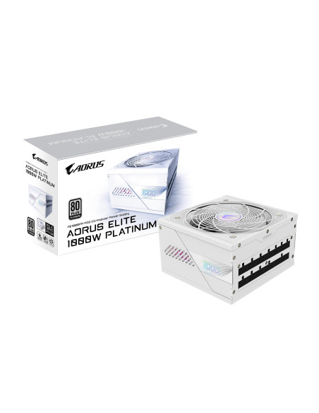 GIGABYTE AORUS ELITE AE1000PM PG5 ICE 1000W maitinimo blokas – maitinimo blokas ir pakuotė