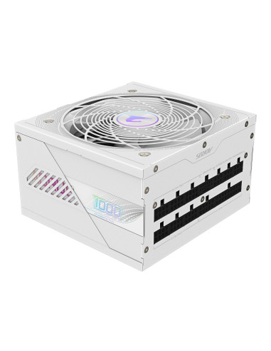 GIGABYTE AORUS ELITE AE1000PM PG5 ICE 1000W maitinimo blokas – šoninis korpuso vaizdas