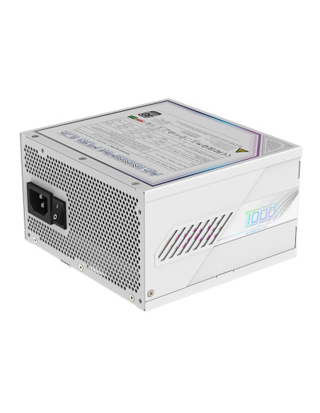GIGABYTE AORUS ELITE AE1000PM PG5 ICE 1000W maitinimo blokas – elektros įvadas ir ventiliatorius