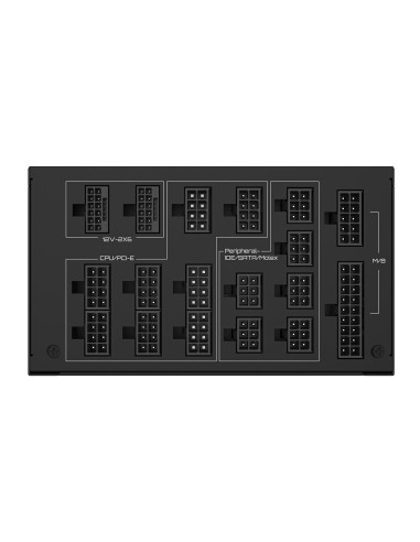 GIGABYTE UD1600PM PG5 1600W maitinimo blokas – modulinių kabelių jungtys