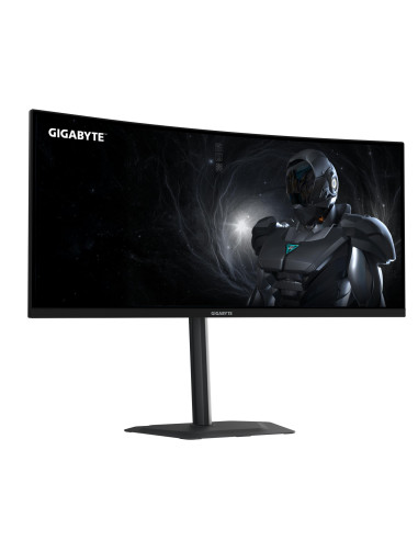 GIGABYTE G34WQC2 34 colių lenktas UltraWide QHD monitorius – monitoriaus vaizdas kampu
