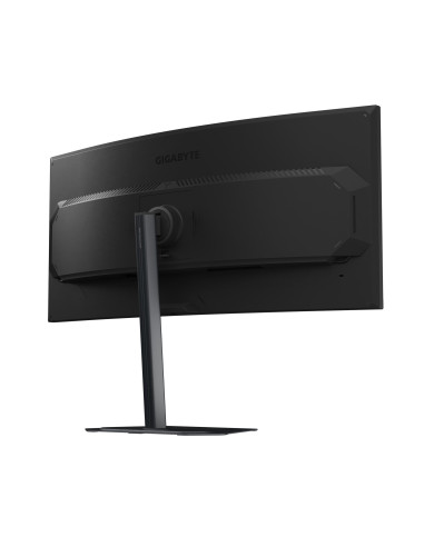 GIGABYTE G34WQC2 34 colių lenktas UltraWide QHD monitorius – galinės pusės vaizdas iš dešinės