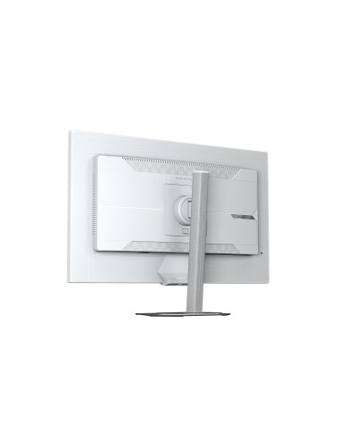 GIGABYTE M27UP ICE 27 colių 4K monitorius – galinės pusės vaizdas kampu