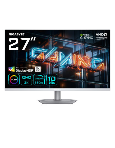 Gigabyte MO27Q2A ICE 27 colių QD-OLED QHD 280Hz žaidimų monitorius