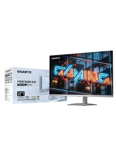 GIGABYTE MO27Q2A ICE 27 colių QD-OLED QHD monitorius – monitorius ir pakuotė