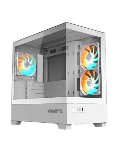 Gigabyte C201 PANORAMIC ICE baltas kompiuterio korpusas