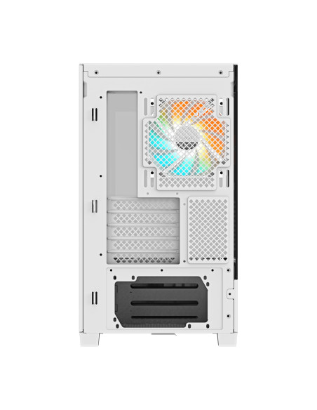 GIGABYTE C201 PANORAMIC ICE kompiuterio korpusas – galinis skydelis ir jungčių angos