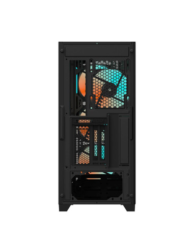 GIGABYTE C301G V2 BLACK kompiuterio korpusas – galinis skydelis ir jungčių angos