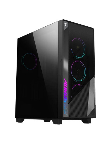 GIGABYTE AORUS C500 GLASS kompiuterio korpusas – bendras vaizdas kampu