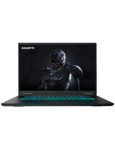 GIGABYTE GAMING A16 CVH RTX 5060 nešiojamas žaidimų kompiuteris – vaizdas iš priekio