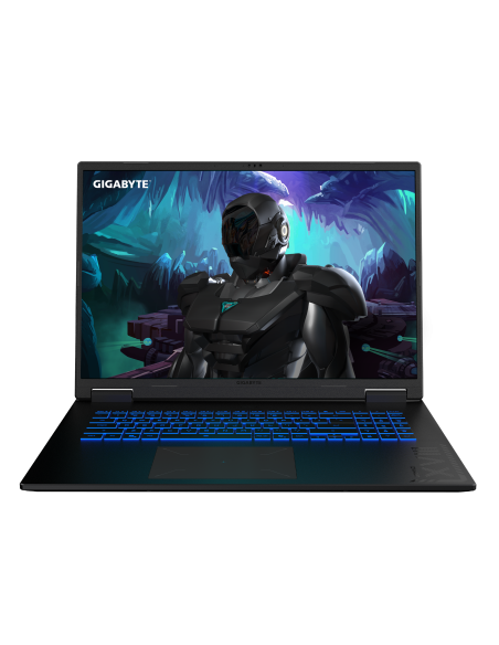GIGABYTE GAMING A18 3VH RTX 5060 nešiojamas žaidimų kompiuteris – vaizdas iš priekio